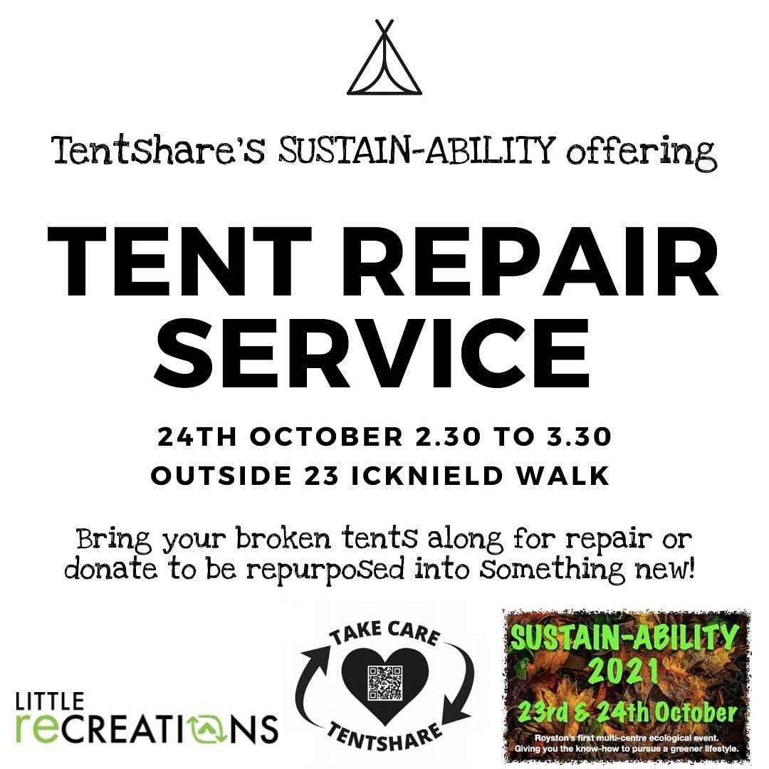 If your about in or near Royston today grab your tent and go and visit the amazing (award winning!) Becka Heaps from @tent_share 

• If it’s in good condition add it to the Tentshare site so you can earn monies from renting it out
• If it’s broke - fix it! - or get Becka’s help
• If it’s super duper broke donate it to me @littlerecreationsuk and I’ll make beautiful items with it and save it from going to landfill

It’s a win win all round so go say hi 👋🏼 on this beautiful autumnal Sunday xxx